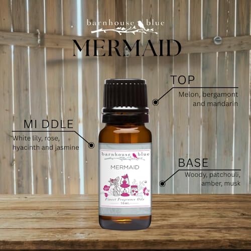 Barnhouse Blue Mermaid 10mL Premium Fragrance Oil - for Candle, Soap Making, Aromatherapy, Diffusers, Home Care, & Humidifiers
