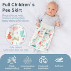 Waterproof Diaper Skirt for Baby Toddler Bed Wetting Training Diaper Shorts for Boys and Girls Night Time (Rabbit+Rabbit) - L