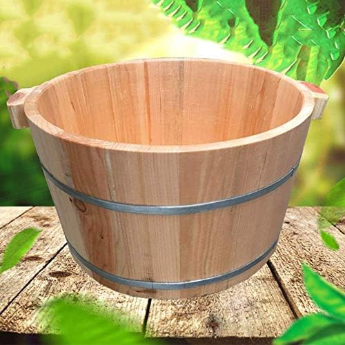 Solid Wood Foot Tub - Wooden Foot Bath Bucket - Wooden Foot Basin - Solid Wood Foot Tub for Soaking Feet, for Household Use - Wooden Foot Bath Bucket - Solid Wood Foot Tub for Soaking Feet