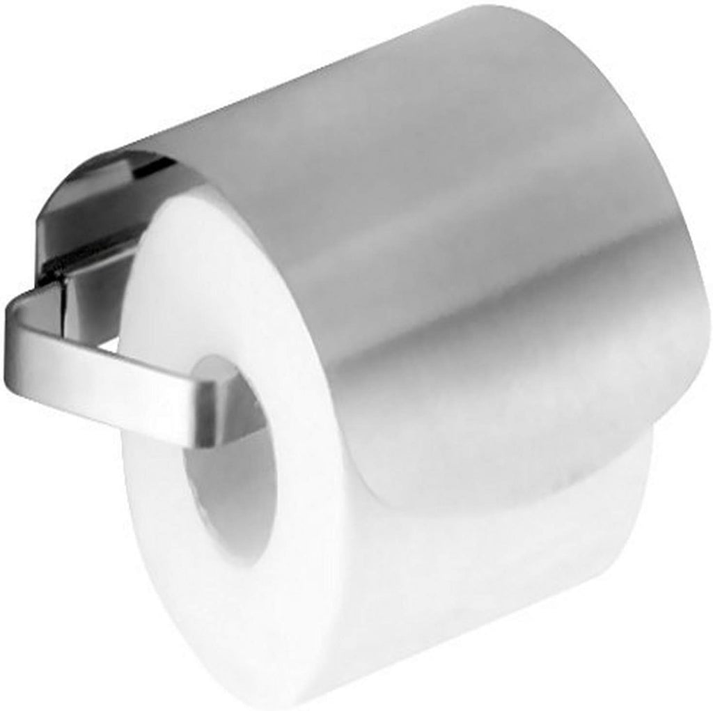 Gedy 6125-40 Satin Nickel Toilet Roll with Cover