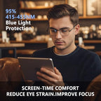 WMG Round Blue Light Blocking Glasses - Retro Circle Computer Eyeglasses Anti Blue Light Lens Halloween