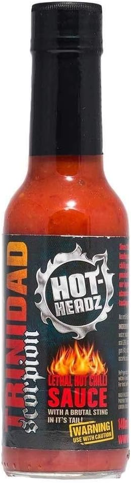 Hot-Headz Trinidad Scorpion Hot Chilli Sauce- 148ml