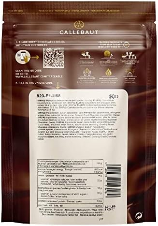 Callebaut No 823 Finest Belgian Milk Chocolate Callets Couverture 33.6% - 1Kg