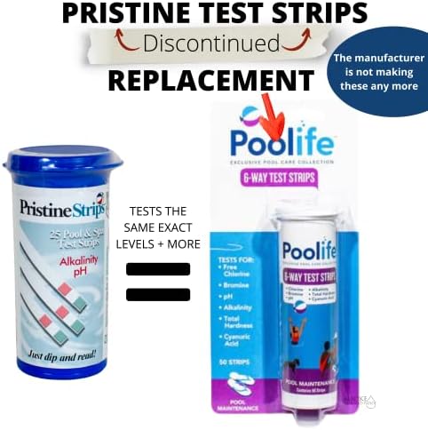 Pristine Blue Mini Test Kit & Poolife Test Strips Bundle - Copper, pH, Alkalinity, Free Chlorine, Bromine, Total Hardness - 1 Kit