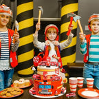 Hooqict 17 Pieces Fire Truck Cake Decorations Set with Mini Firetruck Firefighter Fire Engine Birthday Cake Toppers & Cupcake Toppers for Fireman Fire Truck Birthday Party Decorations Supplies