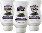 Blackberry Reàl Infused Exotics, Blackberry Puree Infused Syrup, 16.9 FL OZ Squeezable Bottle (Pack of 3)