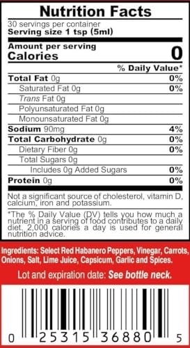 Marie Sharp’s BEWARE Comatose Heat Level Habanero Pepper Sauce, 5 oz | Extreme Heat Hot Sauce from Belize | All-Natural, No Preservatives | For Serious Chiliheads Only