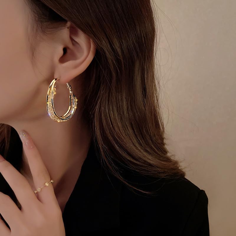 2 Pairs Lymphatic Drainage Slimming Hoop Earrings, Halolux Lymphvity Magnetotherapy Germanium Earrings, Lymphatic Activity Hoop Acupuncture Therapy Fashion Jewelry Gift For Women