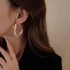 2 Pairs Lymphatic Drainage Slimming Hoop Earrings, Halolux Lymphvity Magnetotherapy Germanium Earrings, Lymphatic Activity Hoop Acupuncture Therapy Fashion Jewelry Gift For Women