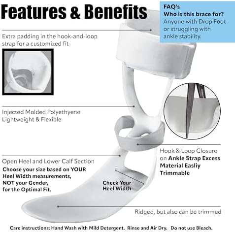 Swedish Deluxe AFO Drop Foot Stabilizer Brace