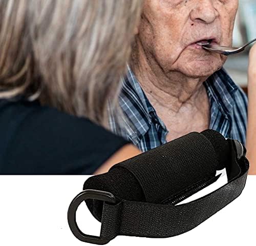 Disabled Eating Aids Utensil Holders Eating Assistance Hand Cuff for Holding Spoon, Fork, Cutlery Adjustable Nylon Gripping Strap for Limited Mobility, Weak Grip, Muscle Weakness, Elder, Handicapped
