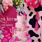 Teenyyou 41 Pcs Cowgirl Cupcake Topper Disco Ball Cake Pick Cowgirl Hat Boot Cake Decoration for Western Girl Birthday Disco 1970s Theme Baby Shower Party Favor Supplies (Pink and Sliver)