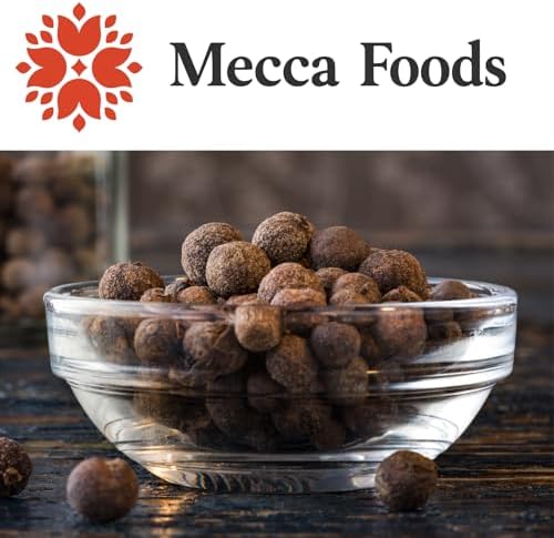 Whole Allspice Berries – Premium Grade Pimento Spice, Non-GMO, Ideal for Baking, Pickling & Jamaican Jerk Recipes – 3 oz PET Jar by Mecca Foods