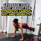 TRX All-In-One Home Gym System – Complete Suspension Training Kit for Strength Training, HIIT & Full-Body Workouts at Home or Outdoors, Includes Indoor & Outdoor Anchors