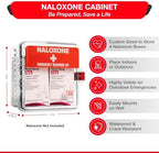 Outdoor Waterproof Naloxone Emergency Overdose Kit Cabinet – Clear Gasket-Sealed Wall Mount Storage Case – Naloxone Not Included