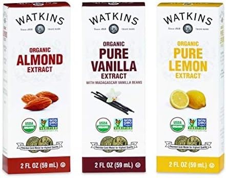 Watkins Organic Pure Vanilla Extract, with Madagascar Vanilla Beans, Non-GMO, Kosher, 2 oz. Bottle, 1-Pack