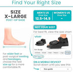 Vive Wedge Post-Op Shoe - Offloading Boot for Heel or Ankle Pain - Medical Foot Recovery for Bone or Soft Tissue Surgery, Fracture, Plantar Fasciitis, Ulcerations, Feet, Wounds, Open Toe (X-Large)