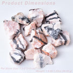 Erliway 1.25-2" Pink Zebra Jasper Raw Stone and Healing Crystals, Natural Rough Stone for Tumbling, Cabbing, Fountain Rocks, Decoration, Raw Crystal and Healing Stones for Polishing, Wicca & Reiki