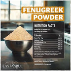 Eastanbul Fenugreek Powder, 8.5oz, Fenugreek Powder For Hair Growth, Ground Methi Seeds AKA Fenogreco Seed, Trigonella Foenum-Graecum, Perfect Spice for Indian Recipes, Natural, Vegan, Gluten Free