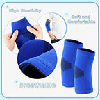 Kasyat Kids Elbow Brace Knit Compression Elbow Sleeve Compression Brace Gym Arm Sleeve Gym Joint Support for Boys and Girls Teen Weight Lifting Sports(2 Pieces,Small)