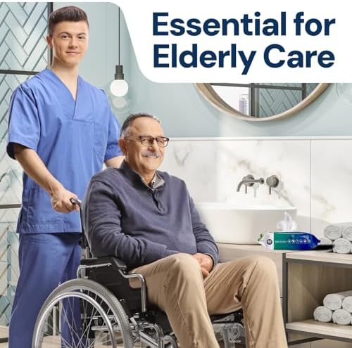 Adult Wipes For Elderly - 8"x13" Extra Large & Soft Wet Wipes for Adults Bathing - Incontinence Disposable Washcloths, Vitamin E & Aloe Infused for Men & Women 720ct (12 Packs of 60)