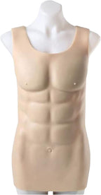 Fake Muscle Vest,Realistic Fake Chest Muscles,Silicone Fake Chest Muscle Vest - Silicone Muscle Suit for Men's Cosplay Masquerade Costume-Yellow||Small Size