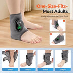 Cordless Foot Massager for Neuropathy, Foot and Ankle Massager, Ankle Heating Pad with Massage, 6 Heating, 3 Massage Modes&Timer, Gray