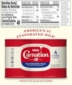 Nestlé Carnation Evaporated Milk Canned, Vitamin D Added, 4Pk 12 fl oz