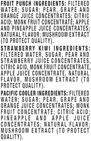Capri Sun Fruit Punch, Strawberry Kiwi and Pacific Cooler Flavored Juice Drink Blend Variety Pack, 30 ct Box, 6 fl oz Pouches