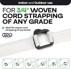 Phosphate Cord Strapping Buckles 3/4", Pack of 500 - Heavy-Duty Metal Buckles with Phosphate Coating for Woven Cord Strapping - Reusable Metal Buckle for Strapping - SKU BP-34-500 by IDL Packaging