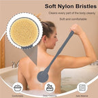 Back Scrubber for Shower,20.5" Long Handle Shower Brush for Body for Deep Clean,Back Brush for Shower for Men Women(Grey)