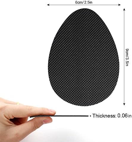 12PCS Non-Slip Shoe Pads for Bottom of Shoes, Premium Rubber Self Adhesive Anti-Slip Shoe Grips Stickers, High Heels Non-Skid Sole Protector