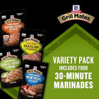 McCormick Grill Mates Marinade Variety Pack, Signature Flavors, 30-Minute Marinade Pouch for Chicken, Pork Marinade, and Steak, 20 oz