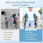 Lateral Support for Wheelchair Back Support Cushion for Pressure Relief Folding Pads Improving Better Posture Sitting Assist Wedge for Elderly Disabled Stroke Patients in Recliner Wheelchair