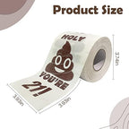 Happy 21th Birthday Gifts, 3-Ply Funny Toilet Paper Roll, Holy Poop You're 21 Printed Toilet Paper Gag Gift, Pranks & Surprises Bathroom Decor for Boys Son and Girls, Cheers to 21 Bday Party Supplies
