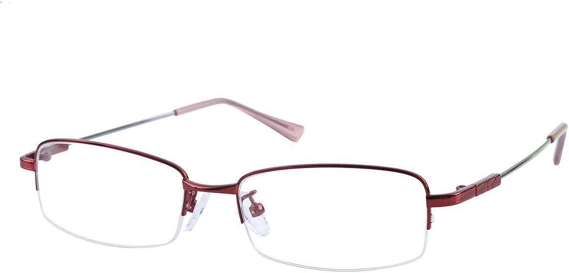 Computer Reading Glasses Mens Womens Half Rim +3.25 Red Radiation Protection Readers