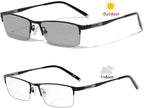 laureles Bifocal Reading Glasses Men Business Sun Photochromic Lens Metal Half Frame Fashion Transition Readers