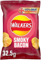 Walkers Smoky Bacon Crisps Box, 32.5 G (Case Of 32)