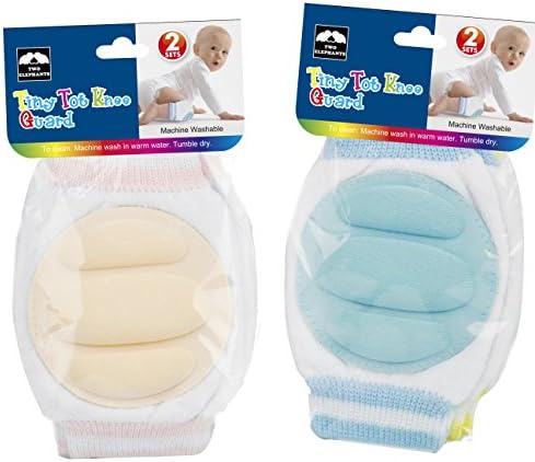 2 Pairs: Two Elephants Tiny Tot Knee Guard (Blue/Yellow)