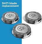 Philips Norelco Genuine SH71/52 Shaving Heads Compatible with Norelco Shaver Series 5000 Angular and 7000, Latest Version for Refreshed RQ12/70, RQ12/60, SH60/70, and SH70/70
