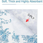100 Pack Blue Floral Cocktail Napkins, Guest Hand Towels Disposable for Bathroom, Blue Floral Paper Napkins for Bridal and Baby Shower, Tea Party, Garden Party, Birthday Party