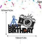 Photographer Birthday Cake Topper - Outdoor Photography Party Photographer Birthday Party Camera Tripod Decoration。- SugarGera
