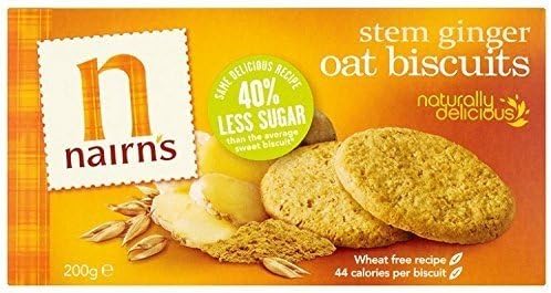 Nairn's Stem Ginger Oat Biscuits, 7.1-Ounce (Pack of 12) ( Value Bulk Multi-pack)