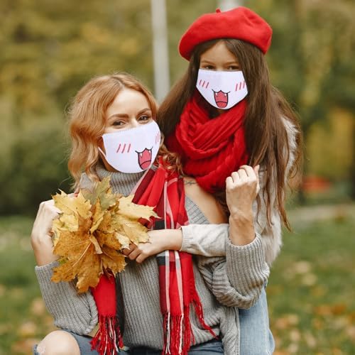 Cute Cat Face Mask, Kawaii Cotton Mouth Masks Reusable Washable Face Mask Anti-Dust Anime Masks for Women Men