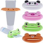 4 Pcs Toothpaste Tube Squeezer, Cute Cartoon Animal Toothpaste Dispenser Clip for Bathroom Home or Travel Use Cream, Facial Cleanser