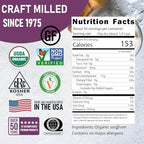 Great River Milling Whole Grain Sorghum | High-Protein Ancient Grain | Non-GMO, Kosher Certified | Ideal for Salads, Pilaf, Porridge, Baking & More | 5 Lb
