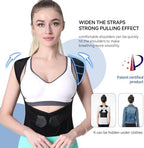 VOKOKOYA Posture Corrector for Women and Men,Adjustable Shoulder Straightener,Back Support Brace,Upper Spine scoliosis, hunchback Black XX-Large