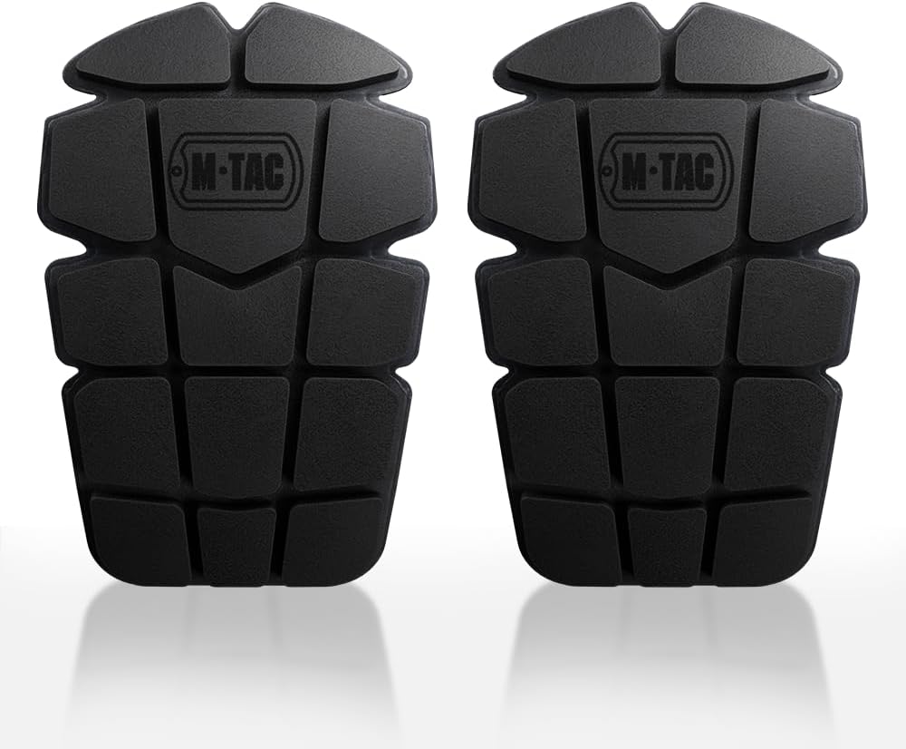 M-Tac Knee Pad Inserts for Men and Women (2 PCs) - A Pair of Knee Pads for Construction and Tactical Pants - Memory Foam Knee Pads for Work (Black)