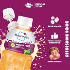 Mogu Mogu Drink Passion Fruit (6 Bottles) Delicious drinks made with nata de coco (coconut jelly). Fun chewable juice boxes for kids. Famous Asian drinks. Juice bottles made for adults and kids. Ready to drink