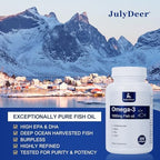 Fish Oil Omega 3 Concentrate Supplement 1000 mg, Rich in EPA and DHA, Supports Heart, Joint, Brain, and Eye Health, Promotes Overall Well-Being, Strengthens The Immune System, Non-GMO | 200 softgels
